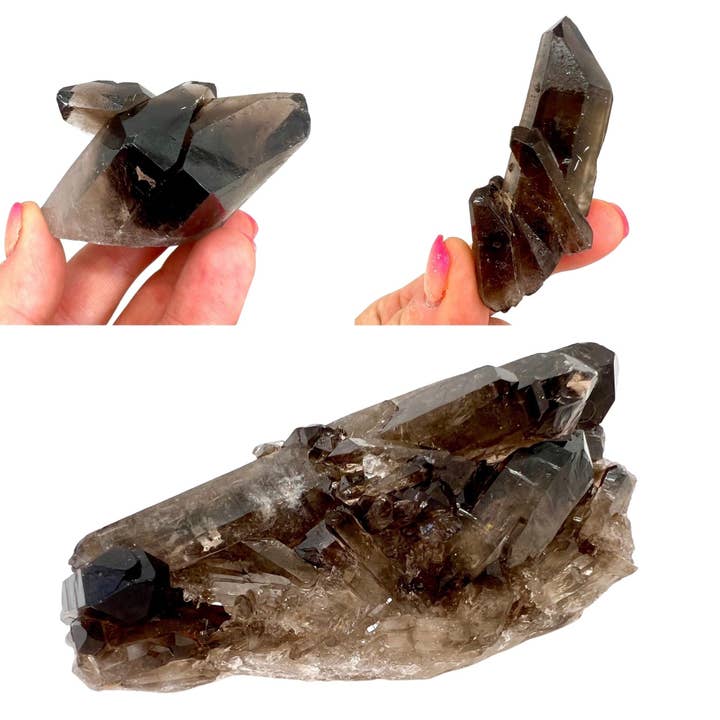 New Moon Beginnings - Wholesale Spiritual Stone/Crystal - Raw Smoky Quartz Cluster with Large Points