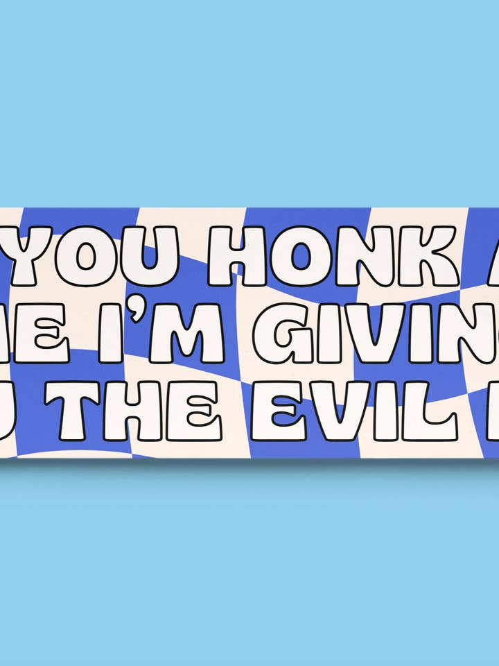 Si me tocas el claxon, te echo mal de ojo Pegatina para parachoques para venta al por mayor de Jewitches