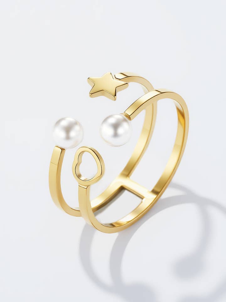 Stainless steel ring 424RX157 for wholesale by BYREN | ÉLINE L'ATELIER