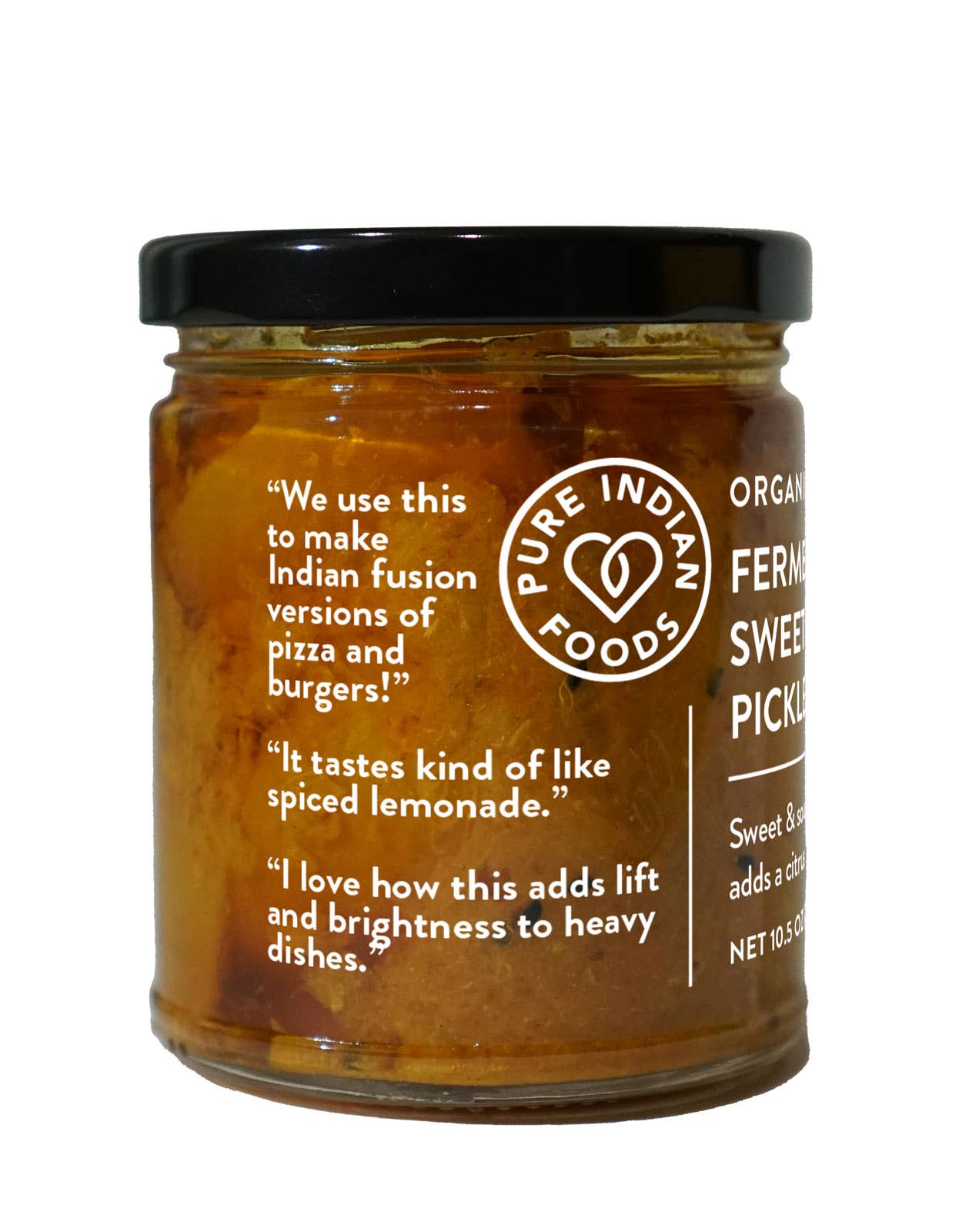Pure Indian Foods - Wholesale Pickled Vegetables - Fermented Sweet Lemon Pickle, Certified Organic - 10.5 oz4