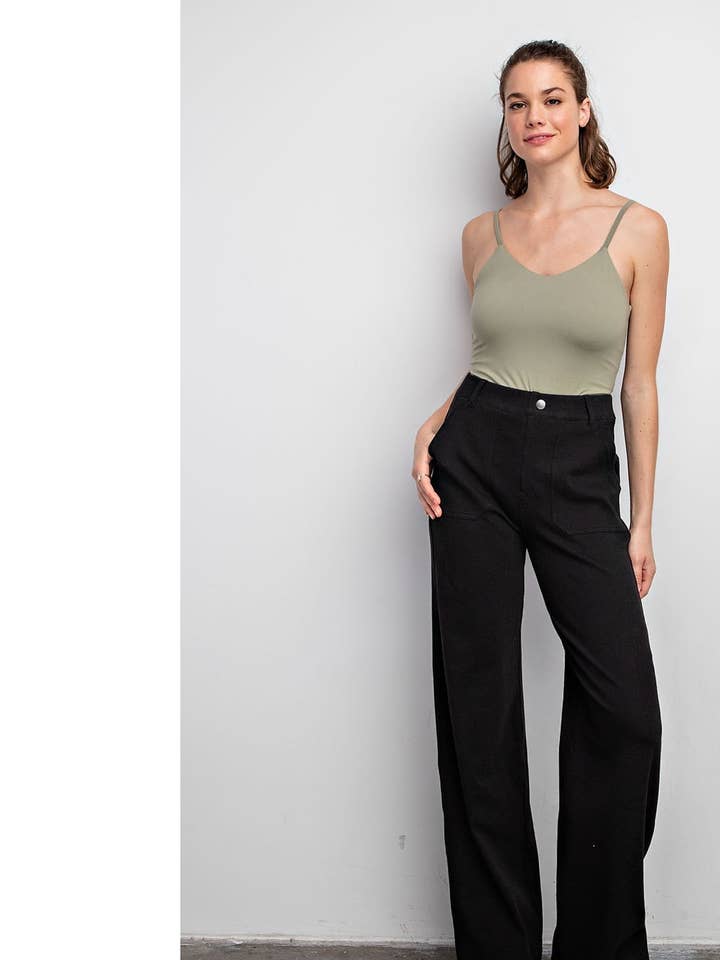 Rae Mode - Wholesale Pants - Women's - COTTON STRETCH TWILL WIDE PANTS8