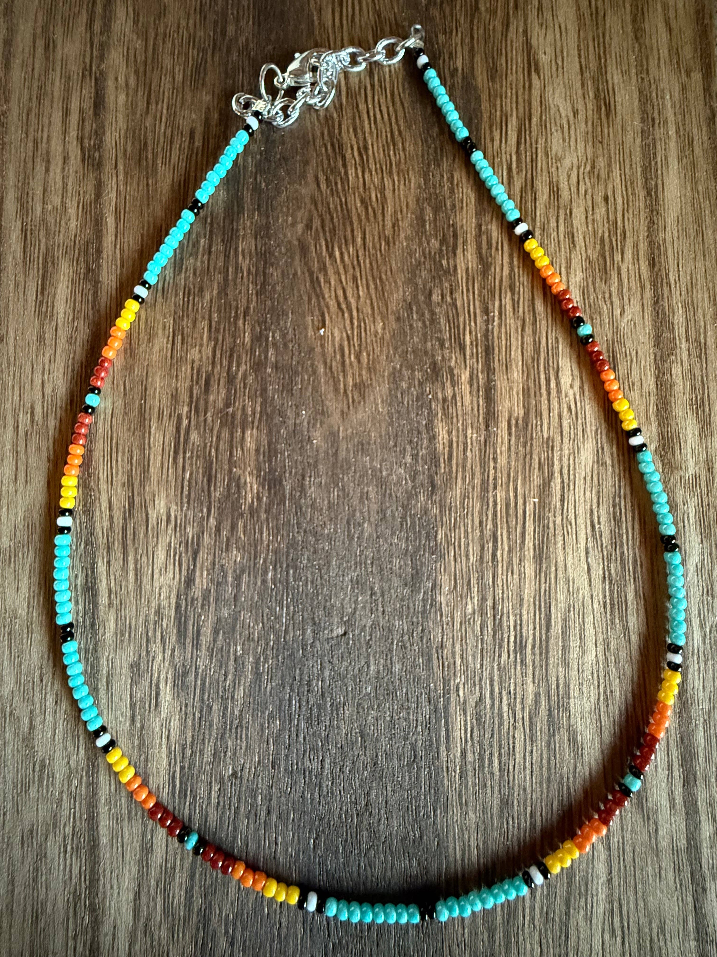 Wild Mountain Soul Designs - Wholesale Choker/Collar - Turquoise Southwestern Beaded Choker Necklace0