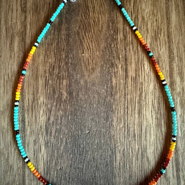 Wild Mountain Soul Designs - Wholesale Choker/Collar - Turquoise Southwestern Beaded Choker Necklace