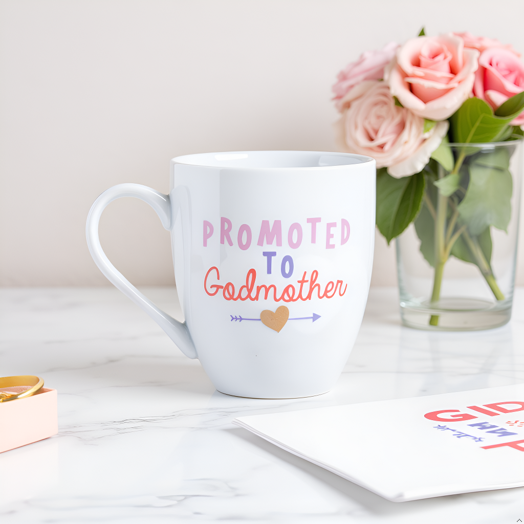 Pearhead - Wholesale Coffee Mug - Promoted to Godmother Coffee Mug, White1