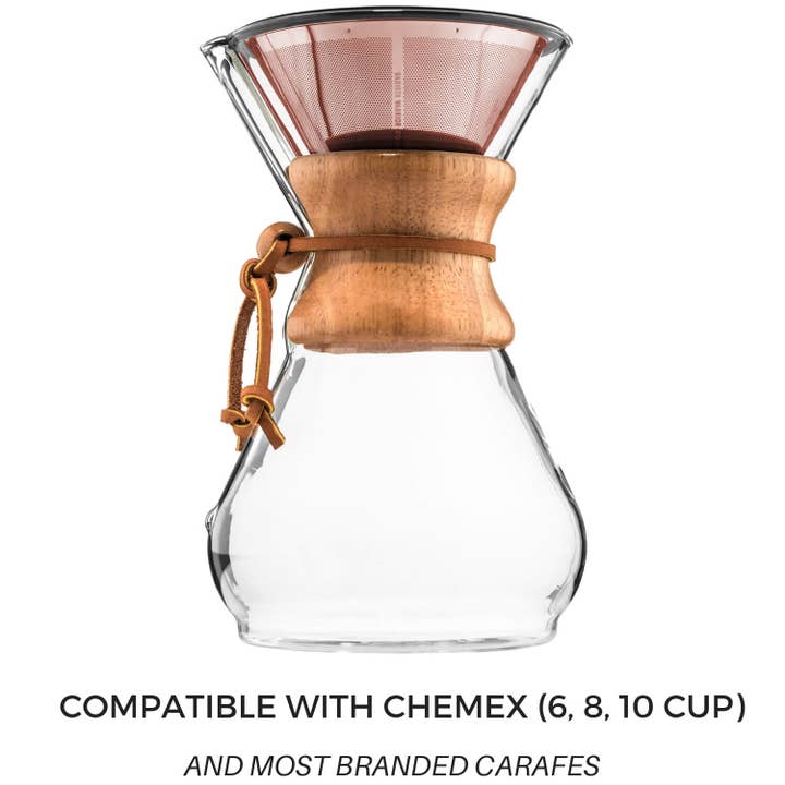Barista Warrior - Wholesale Pour-over & dripper - Reusable Pour Over Filter for Chemex and Hario V60 (Copper)1
