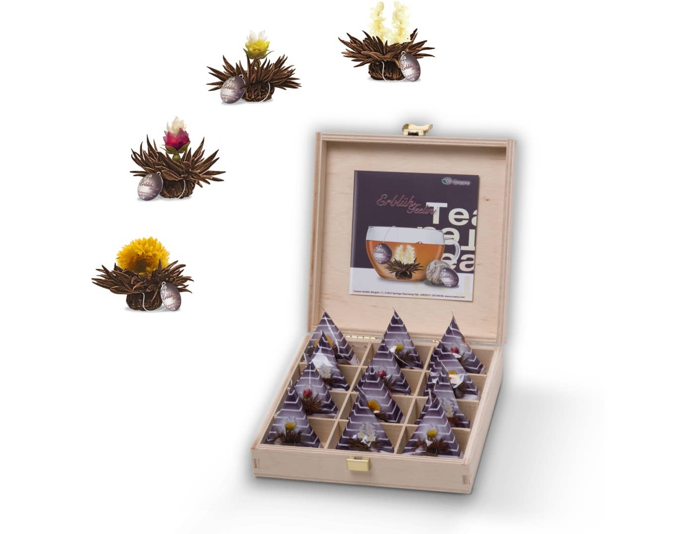 Creano - Wholesale Tea Bags - Wooden gift box Teelini black tea0