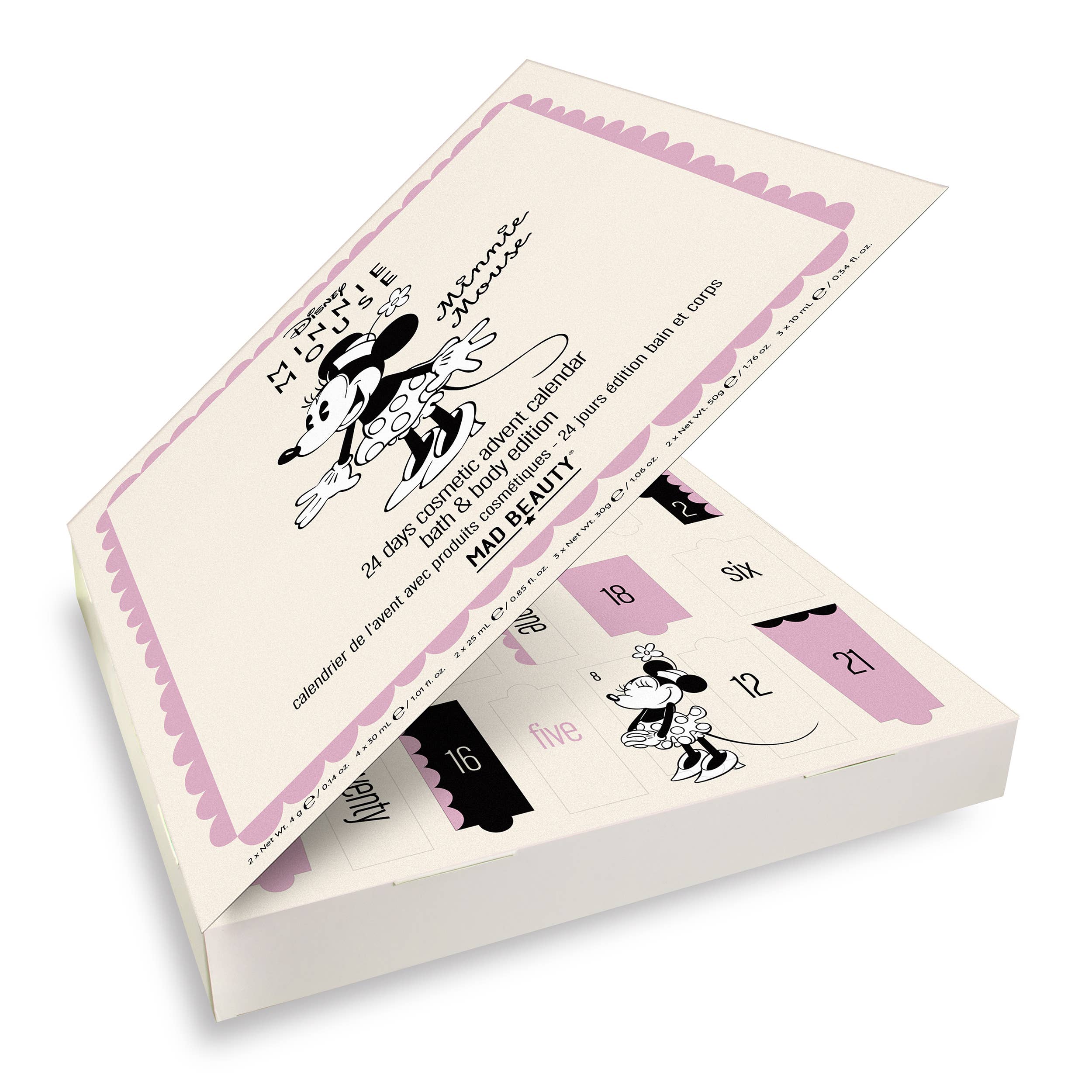 Mad Beauty - Vendita all'ingrosso Calendario dell'avvento - Mad Beauty Calendario Avvento 24 Giorni Disney Minnie Bow Magic1
