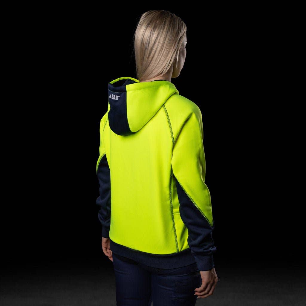 BAD WORKWEAR - Wholesale Hoodie - Women's - BAD WOMENS WATERPROOF RAIN-DEFEND™ HI-VIS FLEECE HOODIE26