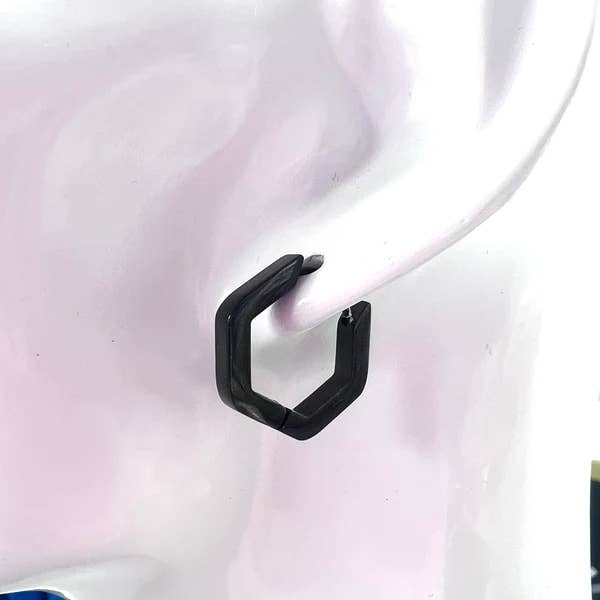 Royce and Oak - Wholesale Hoop Earrings - Hexagon Hoop Earrings