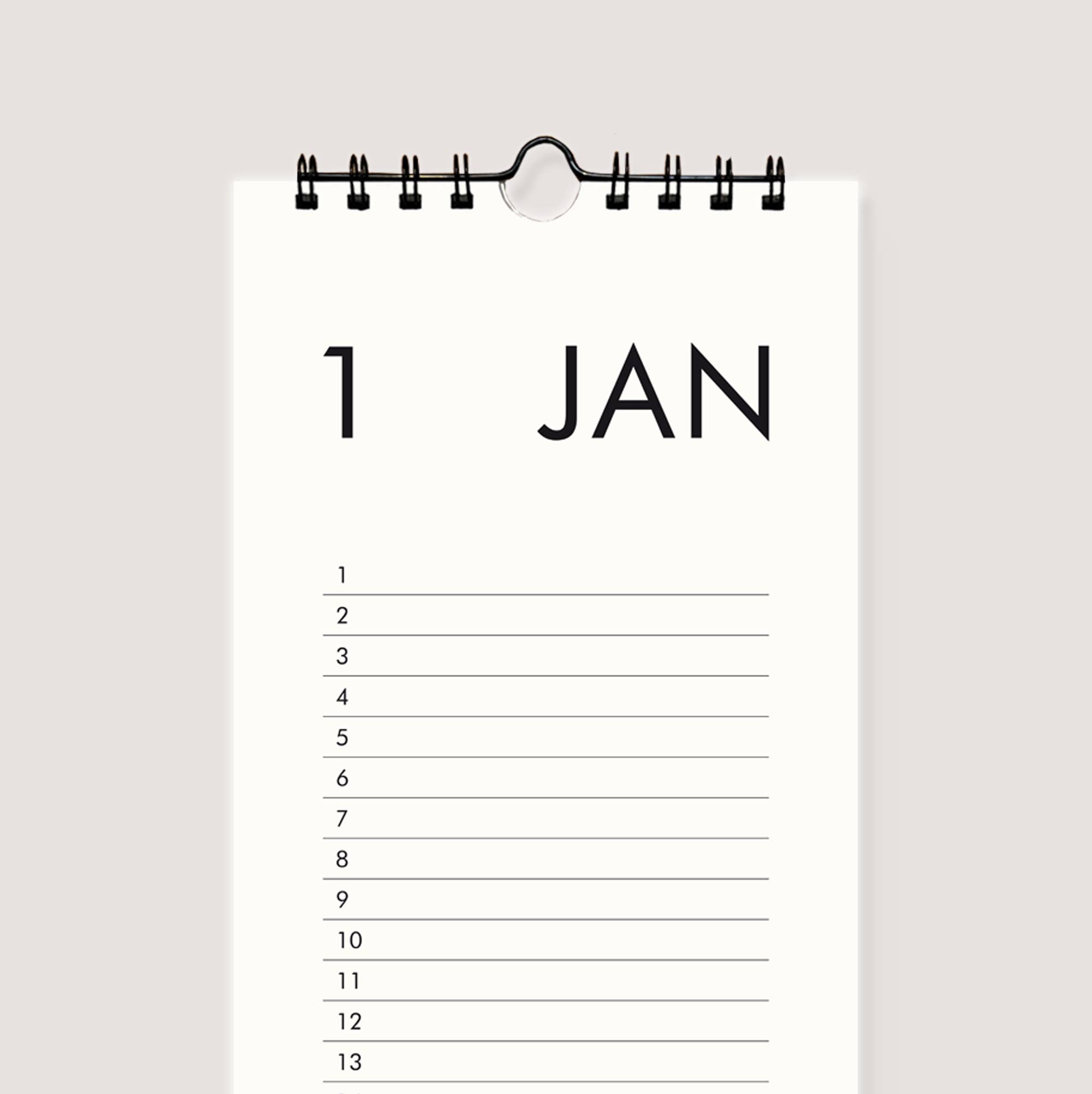 LØTTEBOM - Wholesale Calendar - Yearly Planner - perpetual calendar1