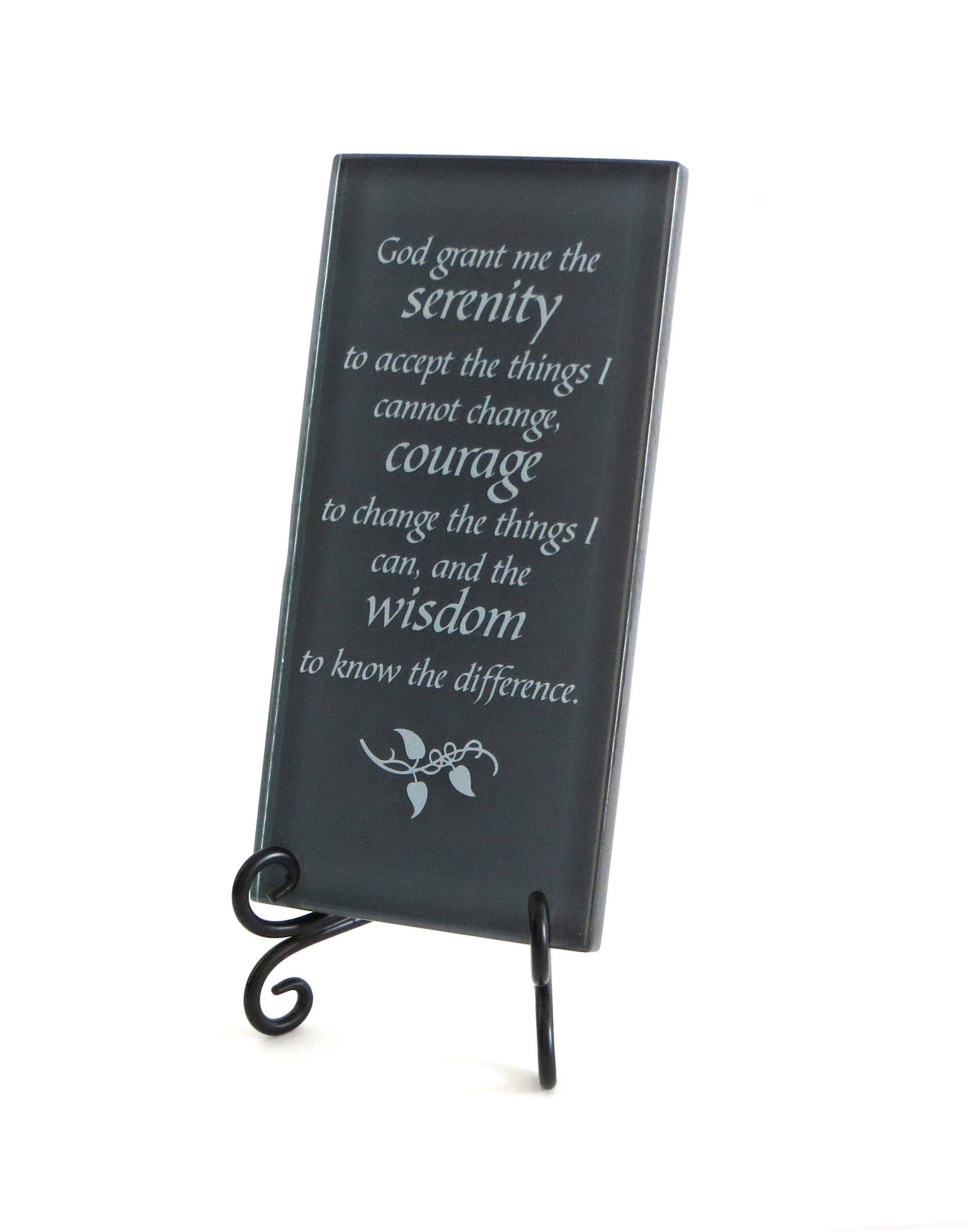 Lifeforce Glass, Inc. - Vente Plaque murale - Plaque en verre inspirante - La prière de sérénité8