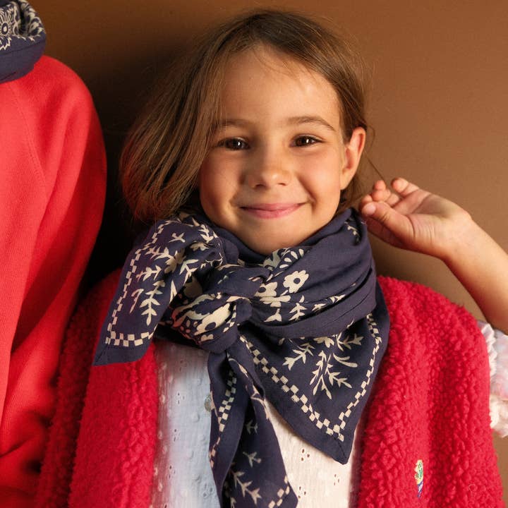 SO FAMILY - Wholesale Scarf - Women's - Mysore Navy Bandana Adult Scarf2