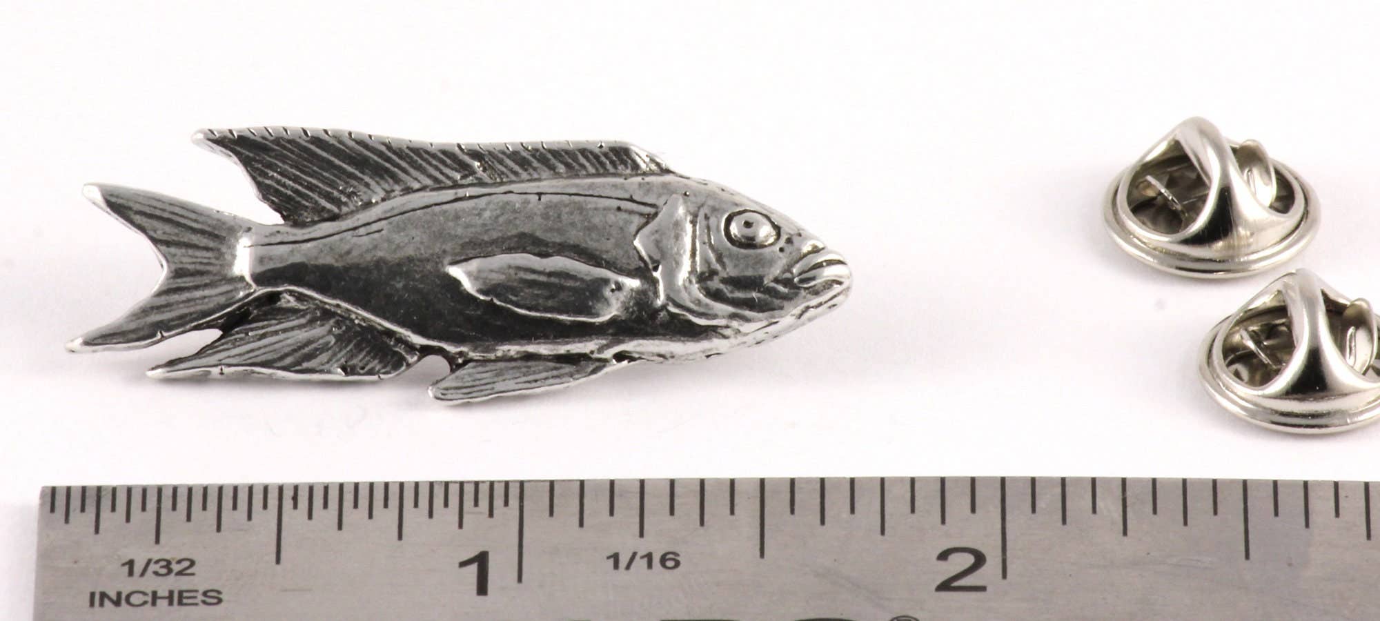 Creative Pewter Designs - Wholesale Reversspeld/knoop - Afrikaanse cichlide vis tinnen reversspeld of magneet F1082