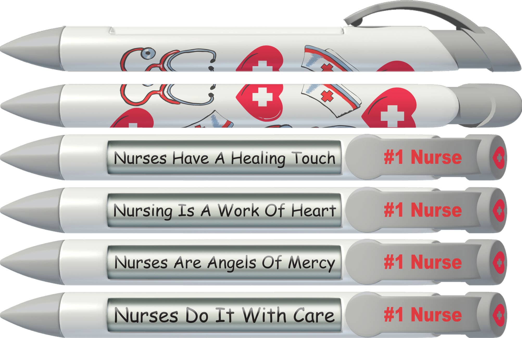 Greeting Pen - Wholesale Pen - Nurse 36 count Rotating Message Ballpoint Pen canister2
