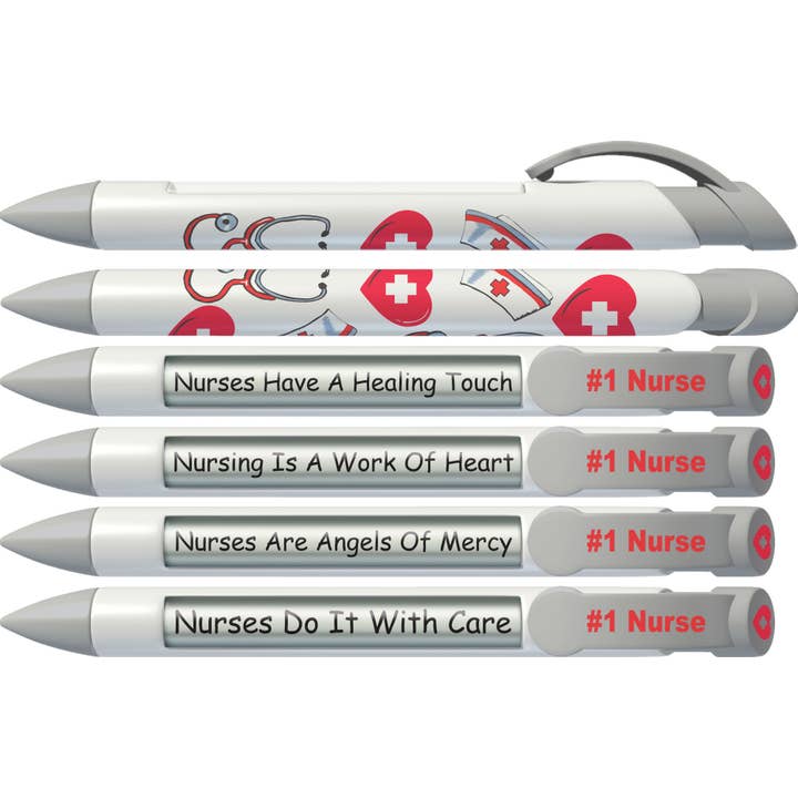 Greeting Pen - Wholesale Pen - Nurse 36 count Rotating Message Ballpoint Pen canister2