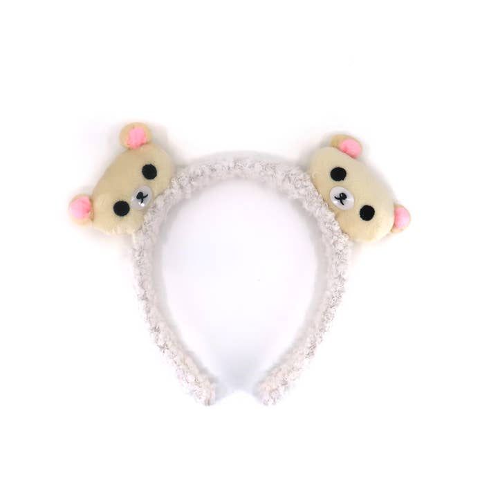ASSORTED CUTE BEAR CARTOON TERRY TOWEL HEADBAND 3228-34 (12PC) for wholesale on Faire