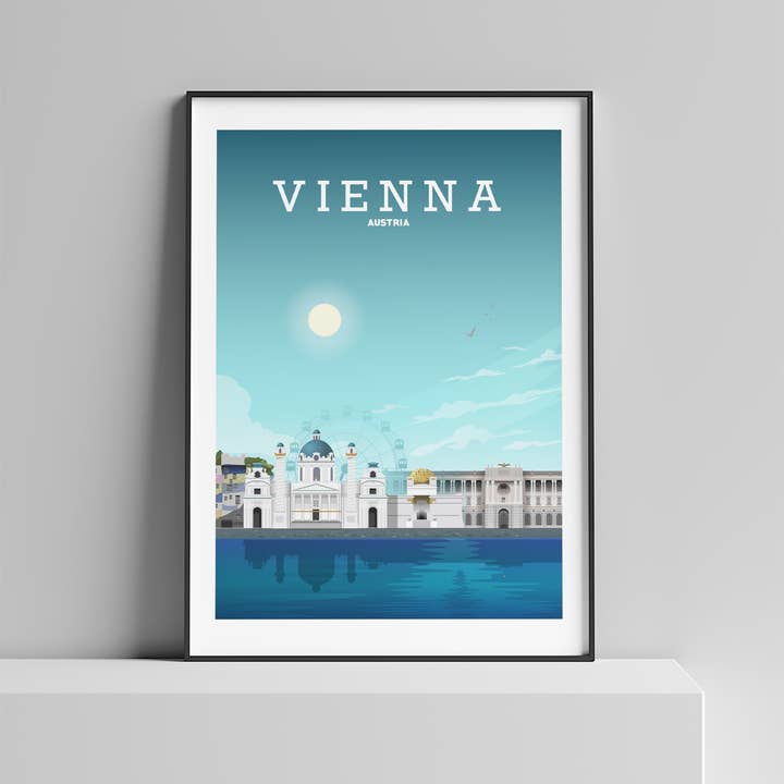 Hillview Prints – Poster por atacado – Cartaz de Viena, impressão de Viena, pintura de Viena Áustria1