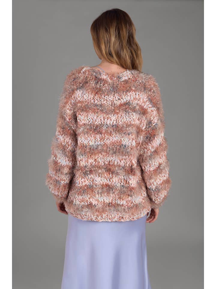 SAACHI - Wholesale Cardigan - Women's - Eyelash Hand Knit Cardigan1
