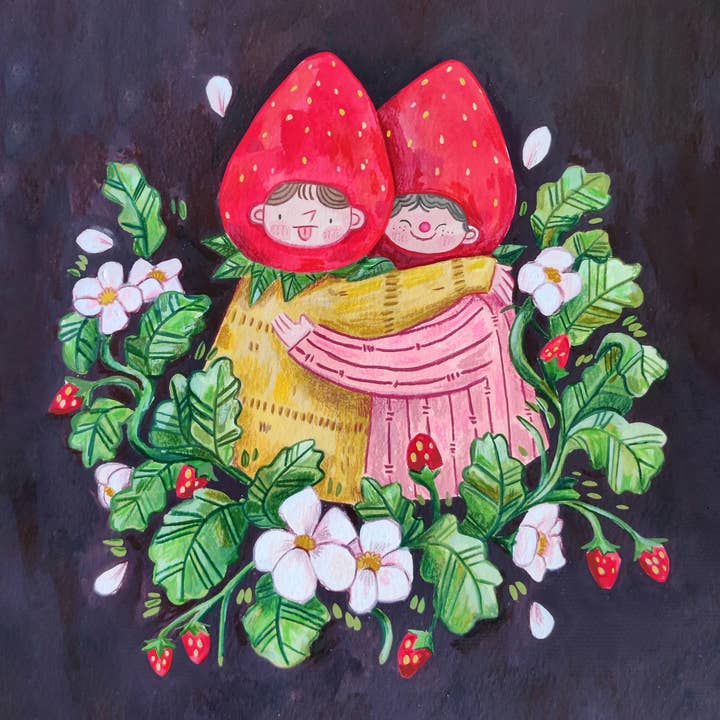 Leah Bees Creations - Wholesale Sticker - Strawberry Buddies — Vinyl Sticker3