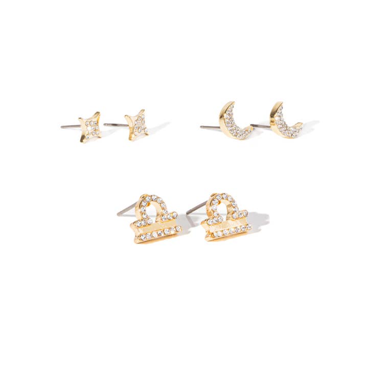 DM Merchandising - Wholesale Stud/Post Earrings - Soul Stacks Star Sign Mix & Match Earring Stacks Assortment13