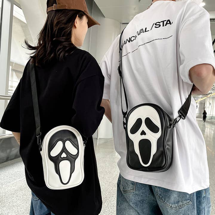 SALINA TRADING INC - Wholesale Crossbody Bag - Women's - Gothic Women Fashion Funny Ghost Skull Messenger Bag2