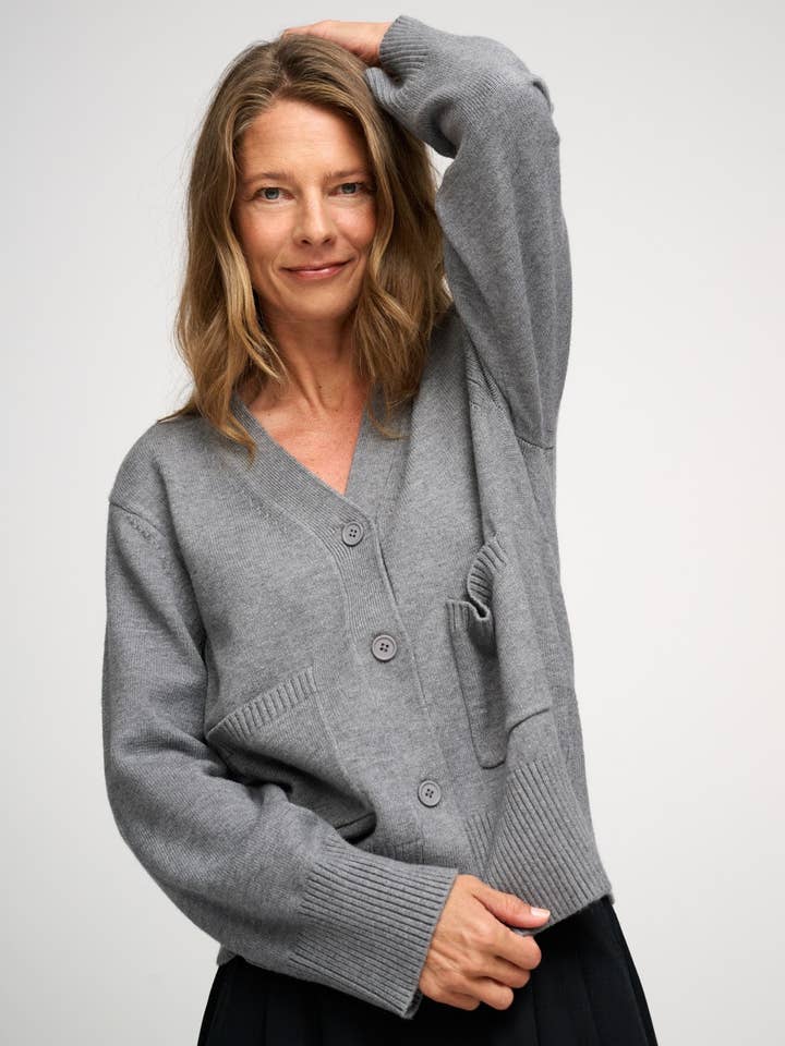 forest knit cardigan for wholesale by moshi moshi mind