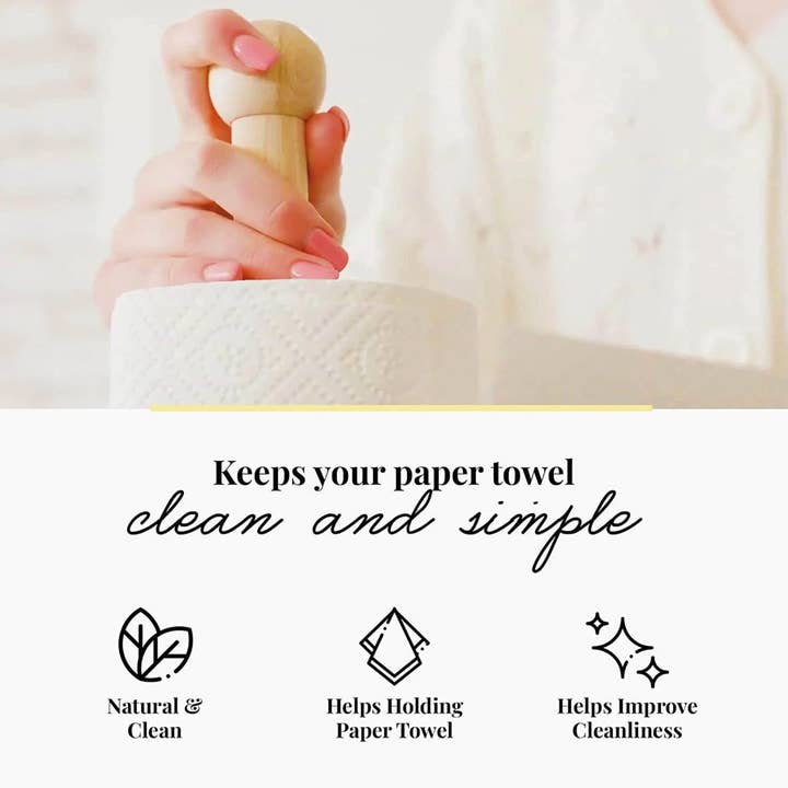 Tuuli GmbH - Wholesale Paper Towel Holder - Wooden Kitchen Roll Holder - Paper Towel Holder 35 x 12 cm2