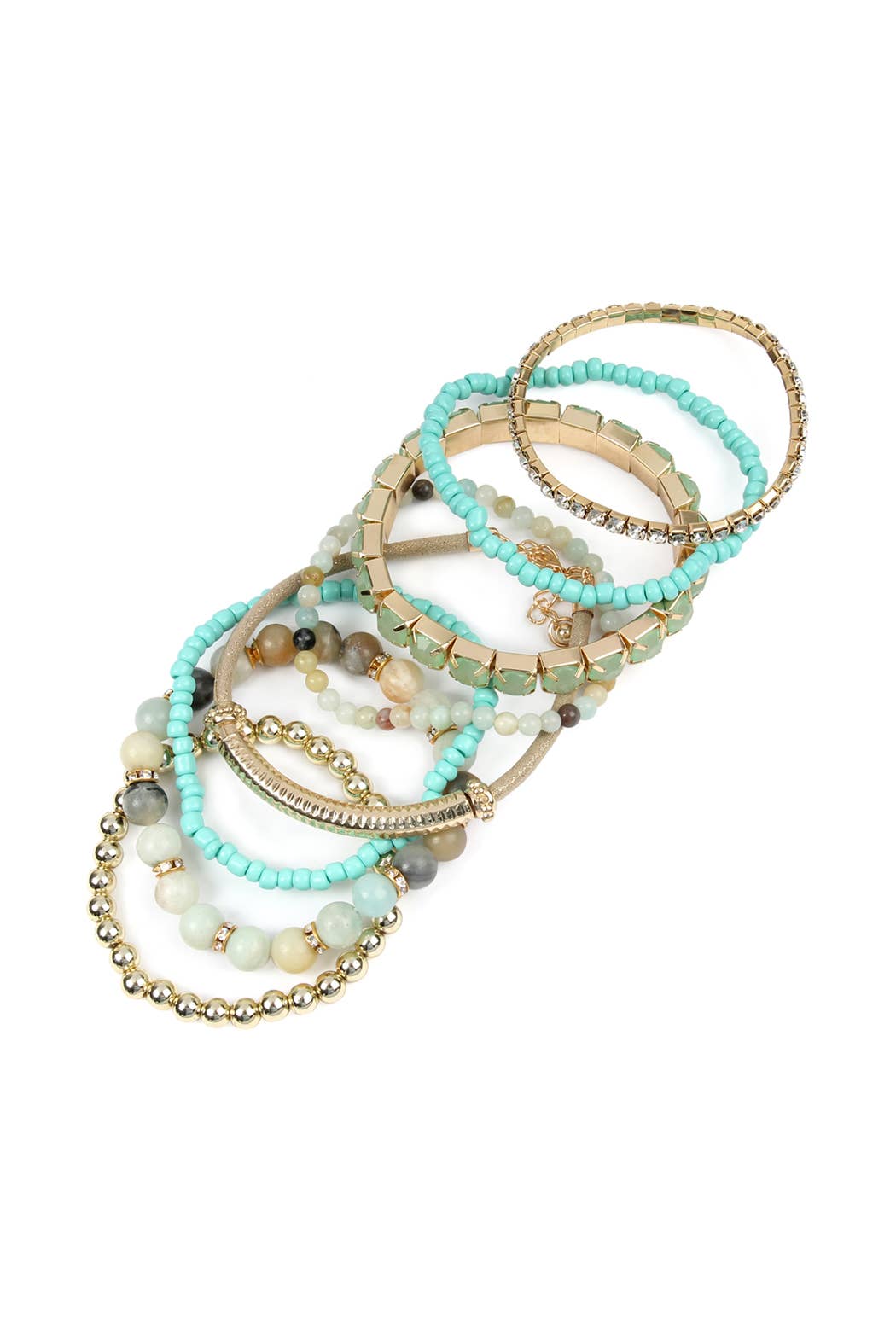 MYS Wholesale Inc - Wholesale Beaded Bracelet - Regular Size Stack-able Beads Bracelet Set22