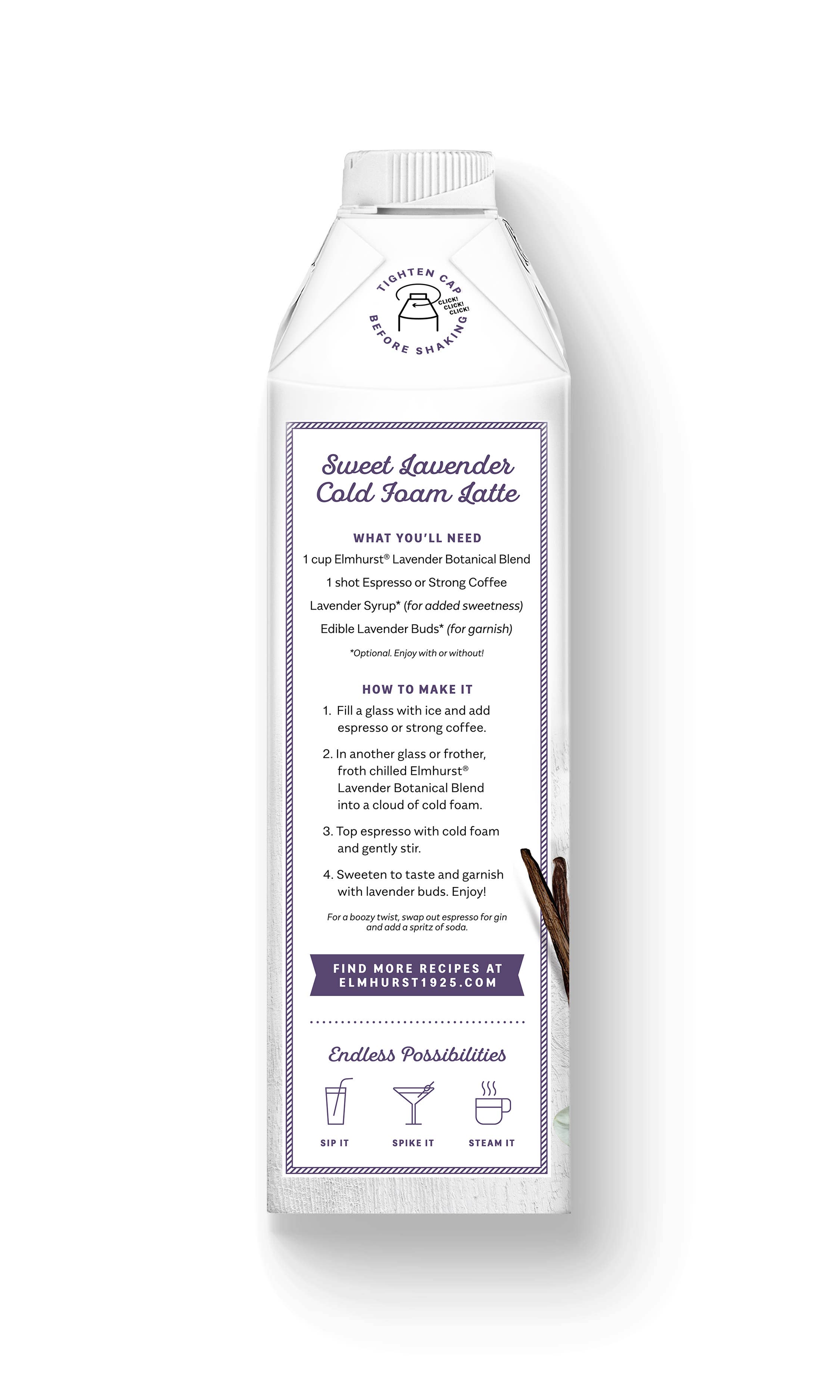Elmhurst 1925 - Wholesale Non-Dairy Milk - Vanilla Lavender Botanical Blend [6-Pack]2