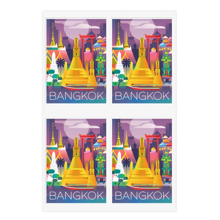Bangkok Sticker Sheet for wholesale by Max & Oscar