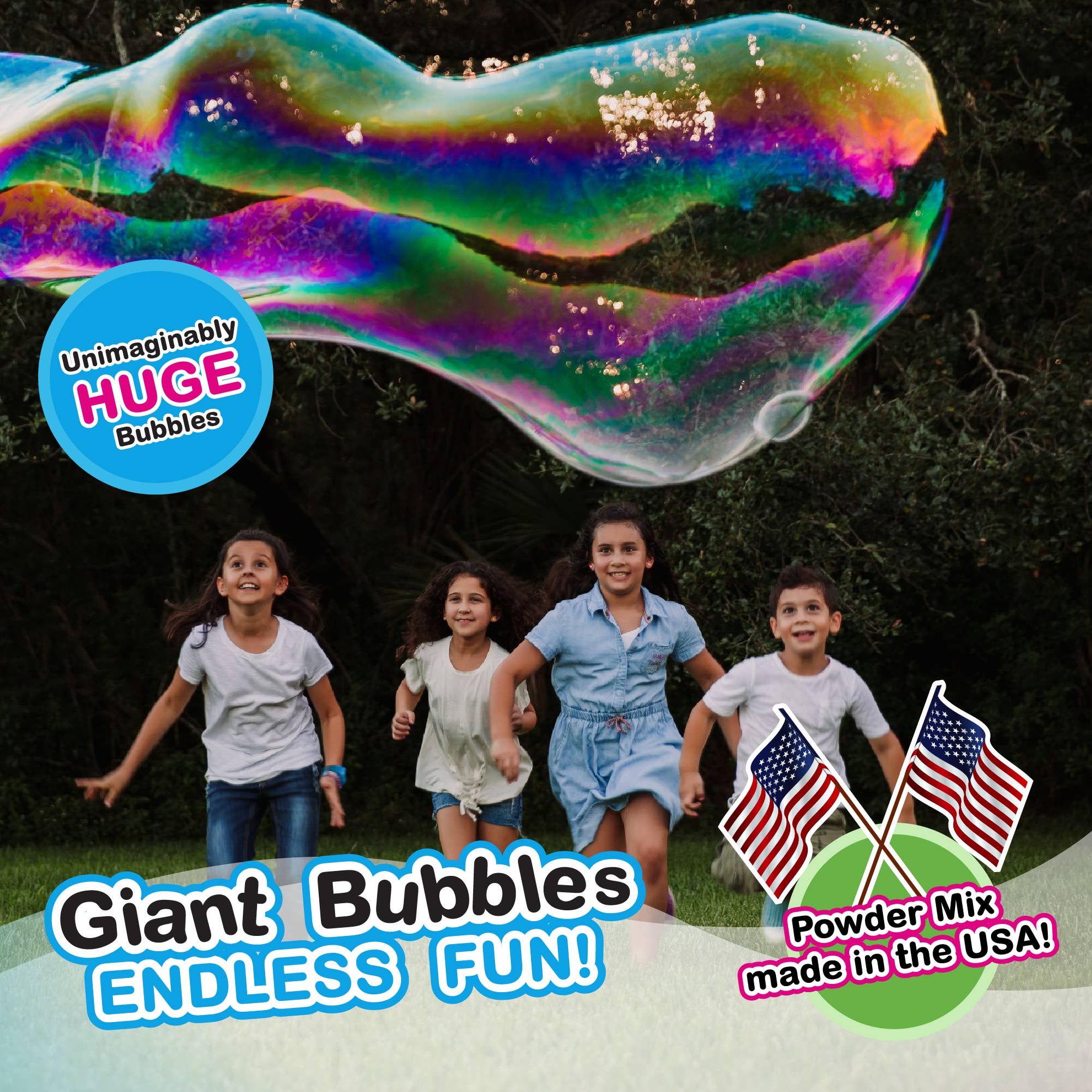 South Beach Bubbles - Wholesale Bubble Wand - Kids - WOWmazing Giant Bubble Powder (6-Pack)-Makes 6 Gallons!2