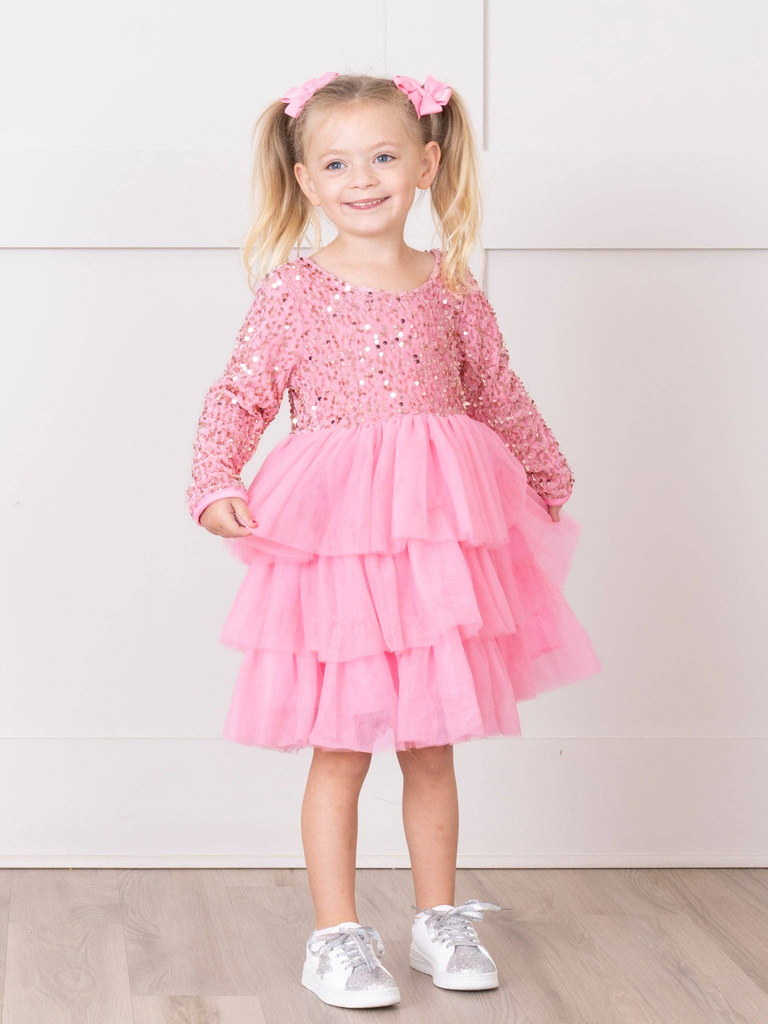 Marie Nicole Clothing - Wholesale Dress - Kids - Sparkle Party Triple Tiered Tulle Dress7