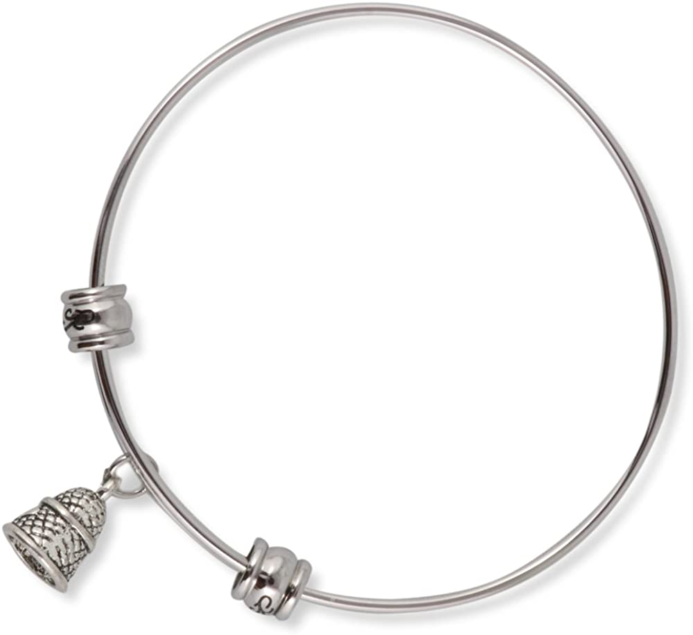 Dave The Bunny - Wholesale Charm/Dangle Bracelet - Sewing Thimble Fancy Bangle0