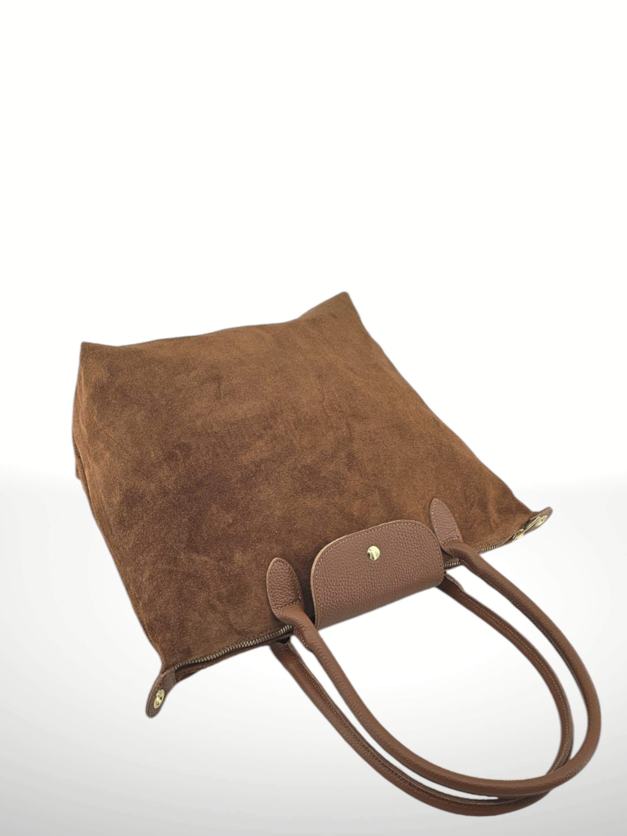 ITALIAN'S LEATHER - Wholesale Top Handle Bag - Women's - Carla Suede Leather Bag ²⁵9