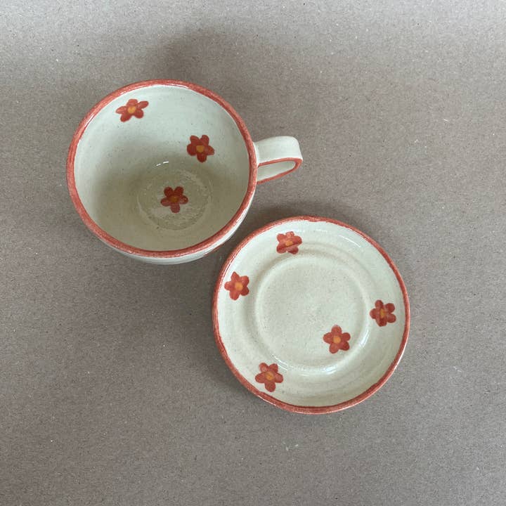 Ninth House Goods – Großhandel Teeservice – Blush Floral Tee-/Cappuccino-Set3