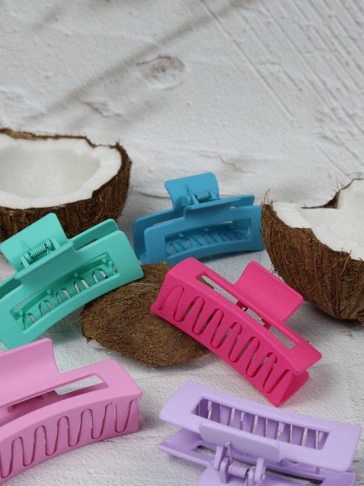 Nakoa The Label - Venta al por mayor Horquilla para el pelo - Mujer - Pinza con forma de garra, rectangular alargada, goma de mascar1