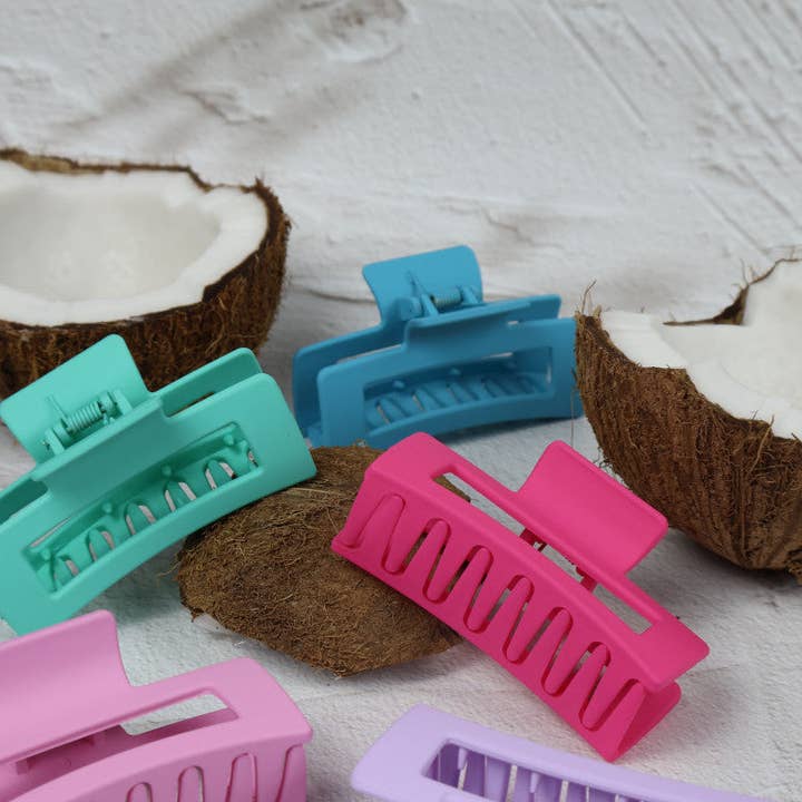 Nakoa The Label - Venta al por mayor Horquilla para el pelo - Mujer - Pinza con forma de garra, rectangular alargada, goma de mascar1