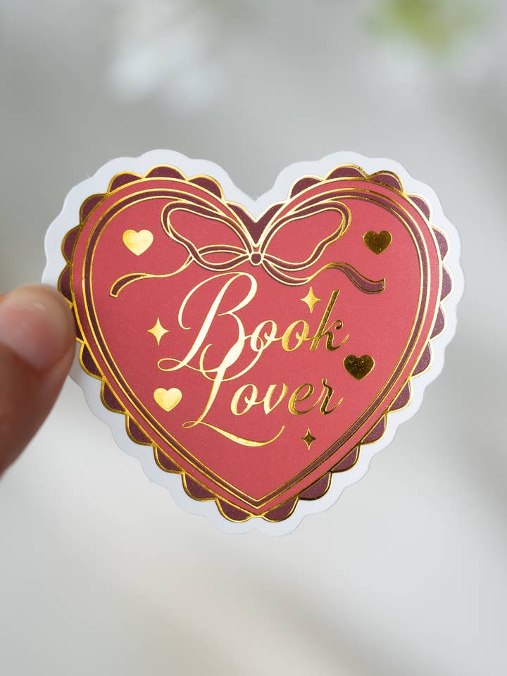 Book Lover Gold Foil Vinyl Sticker- Bookish Kindle Sticker for wholesale by The Bookish Atelier