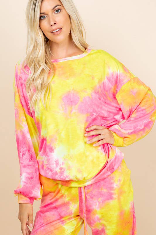 Emerald Collection - Venta al por mayor Sudadera - Mujer - ETK-8160 French Terry Tie Dye Corte relajado8