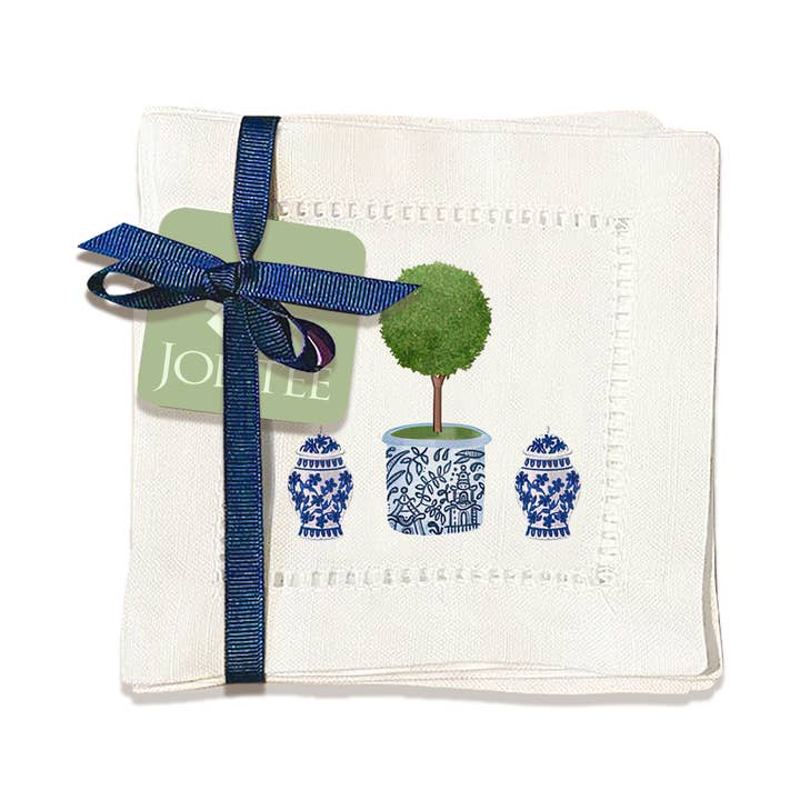 The Ginger Jar Hemstitch Napkins for wholesale by Jolitee