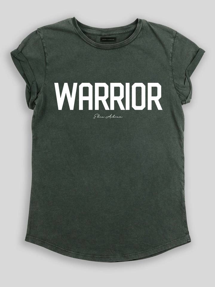 T-shirt à manches retroussées Warrior Premium pour la vente par Eden Ashram