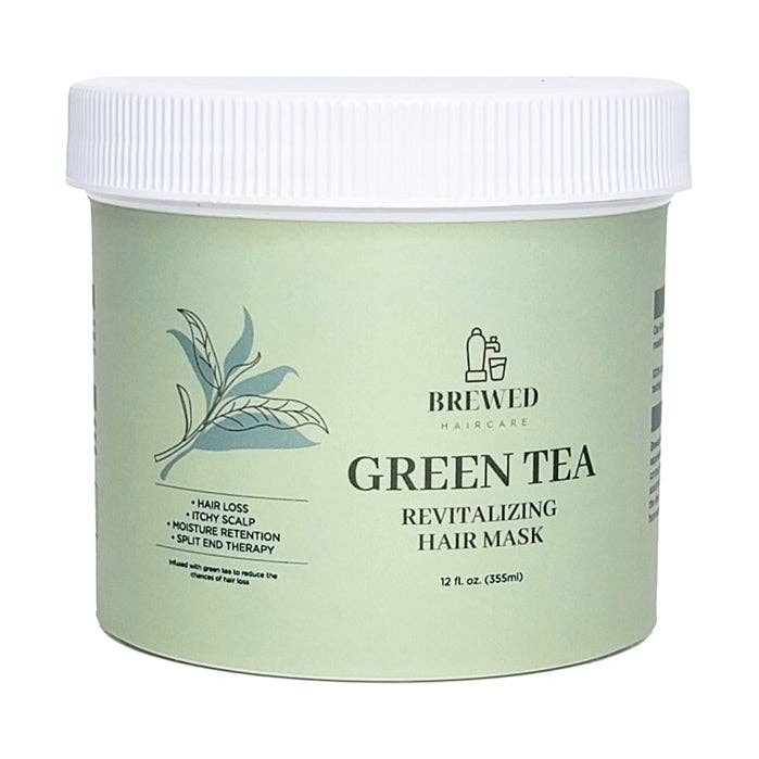 Green Tea Revitalizing Hair Mask for wholesale by Brewed Hair Care