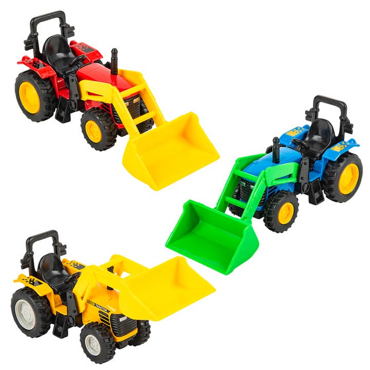 The Toy Network - Wholesale Toy Car/Truck - Kids - 6" Diecast Scoop Tractor 12/Display2