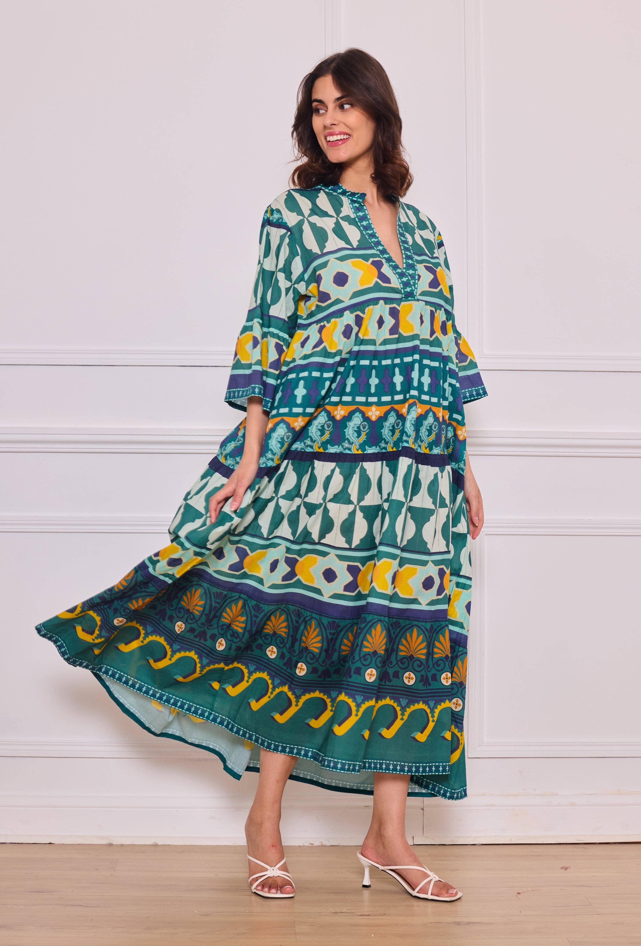 IP  Long batik cotton dress - Orice for wholesale on Faire3