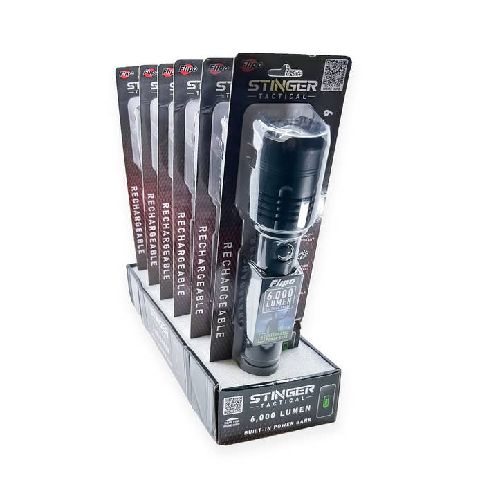 Flipo Group, Ltd. - Wholesale Flashlight - Stinger™ Tactical 6,000 Lumen Rechargeable Flashlight 6pc