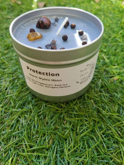 Protection Intention Candle 8 OZ for wholesale by Harlow's Garden Gifts