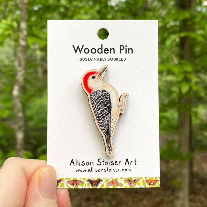 Rødbrystet Spætte Trænål (Bæredygtigt Kilde) for engroshandel hos Allison Stoiser Art