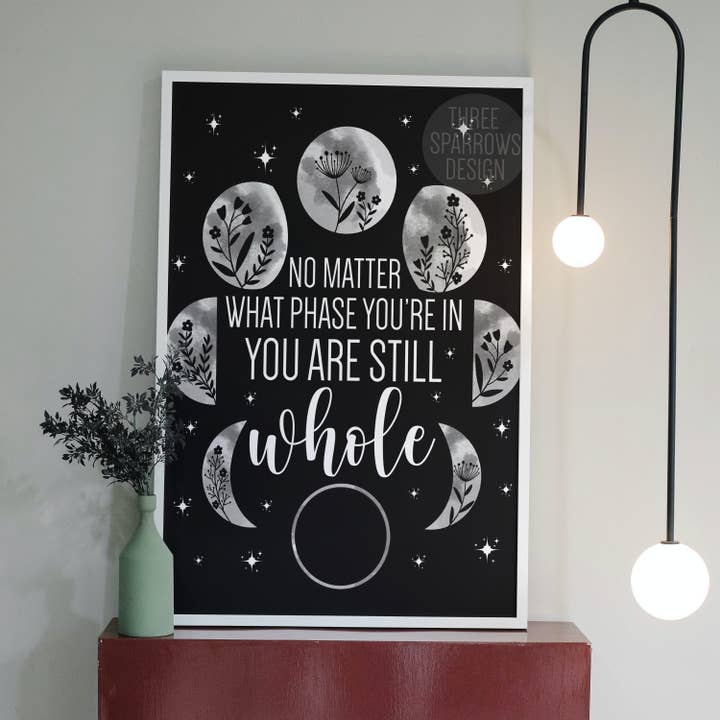 Three Sparrows Design – Großhandel Kunstdruck – Du bist immer noch ganz | Schwierigkeiten überwinden Zitat