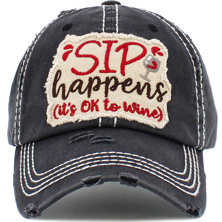 Your Fashion Wholesale - Wholesale Baseball Cap - Women's - SIP Happens Hat1