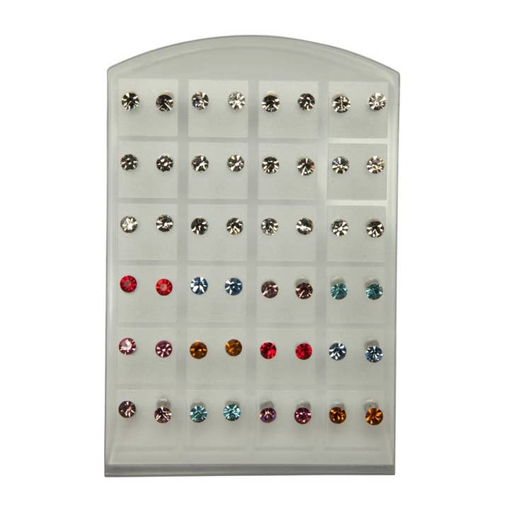 Ohrring — Display 24 Paare — Multi für den Großhandel von Western Fashion